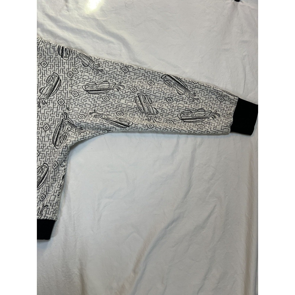 90s Golf Cardigan Made In USA Grandma | White Black‎ | Size XL - Picture 13 of 16